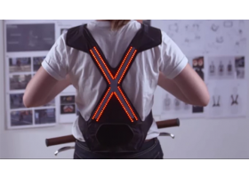 WAYV harness and helmet mounted safety lights for cyclists.