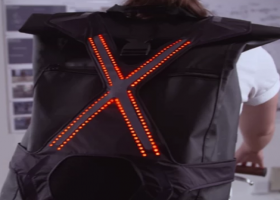WAYV harness and helmet mounted safety lights for cyclists.