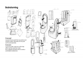 可分离，可组合的“P＆H 空气净化 加湿器”