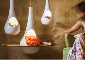 灯柔和而温暖的悬挂式优雅容器