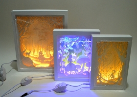 光与影的纸雕   礼品设计、纸艺术 、木作