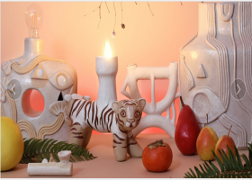 以大自然为灵感设计的一系列陶瓷器融入人们的日常生活，既是艺术品又是功能性物品！