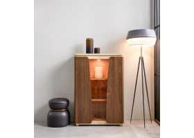 酒柜设计·当黑胡桃撞色枫木