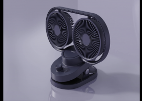 双头情侣风扇~台式夹扇