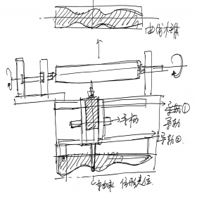 木工车床附件--仿形走位车铣装置