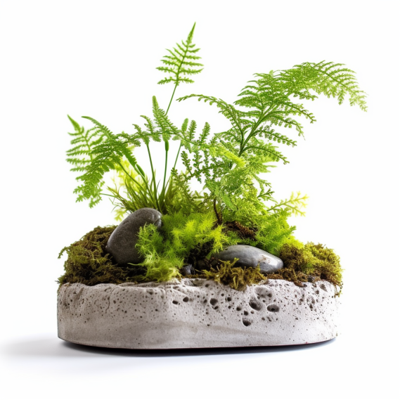 topidchen_White_background_asparagus_fern_Cement_base_Microland_3d5825dd-5533-4eae-a323-638d0409115e.png